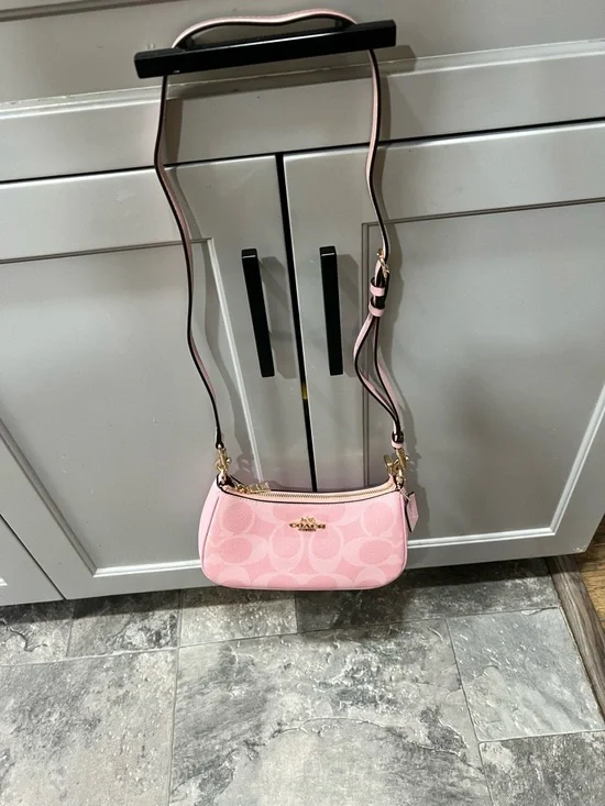 Coach Pink Signature Mini Crossbody Bag with Detachable Strap - Picture 4 of 5